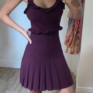 Zara pleated ruffle dress